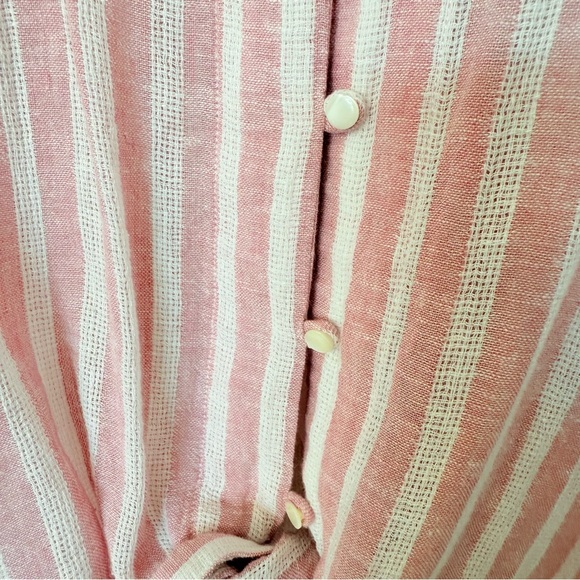 Rails Sloane Striped Pink/White Linen Top - Picture 4 of 5
